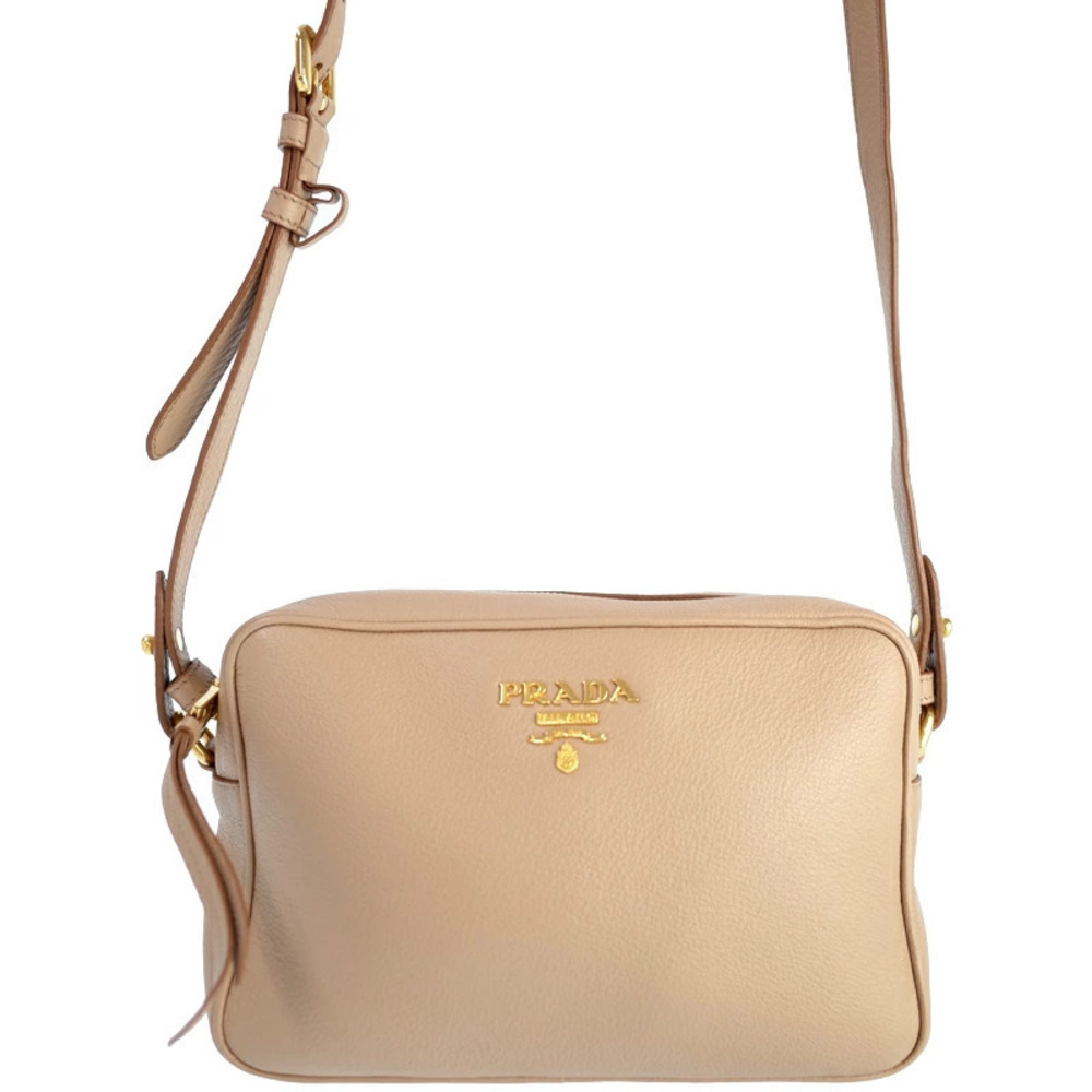 Prada Vitello Phenix leather camera Shoulder bag Beige Pink